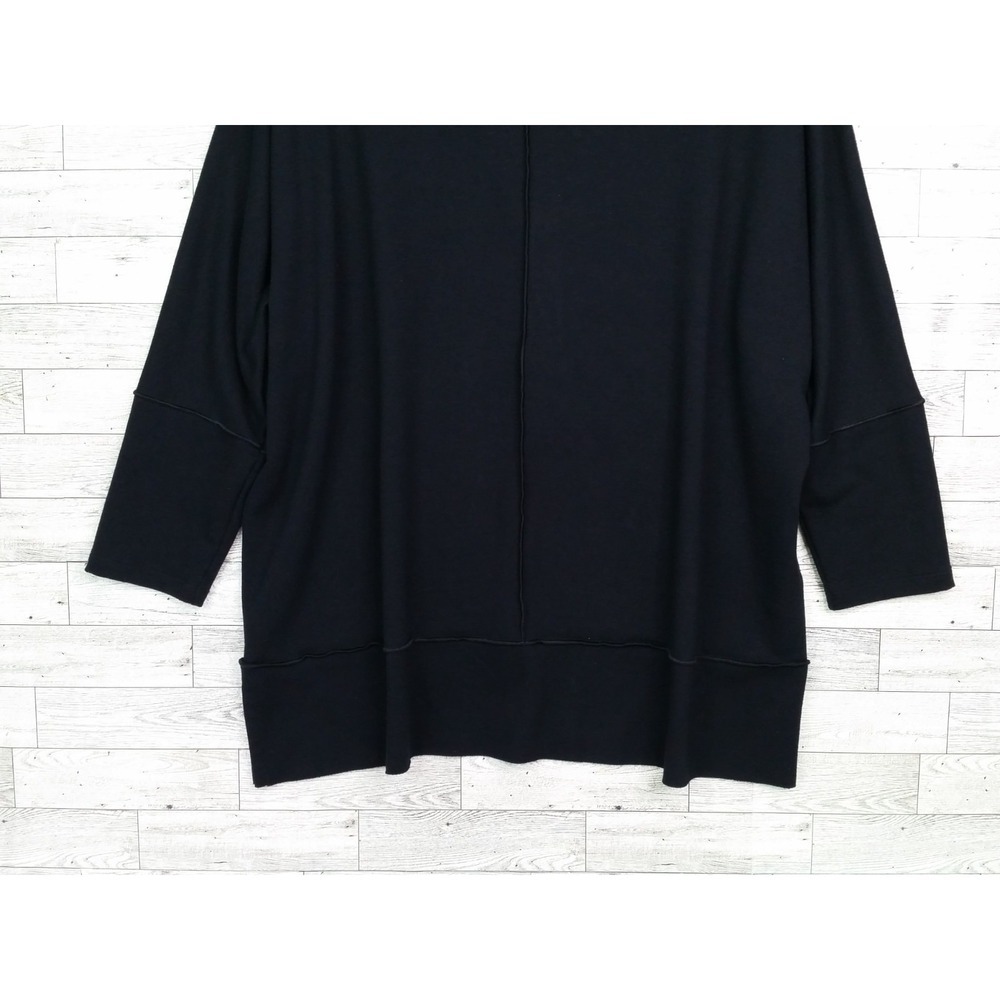 Women's Spanx Perfect Length‎ Top Dolman 3/4 Sleeve Very Black Top Size Large L - Picture 3 of 9